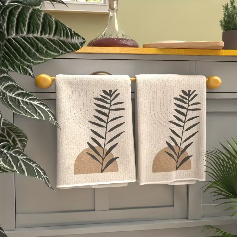 Microfibre Abstract Hand Towels, 16x24 Inches